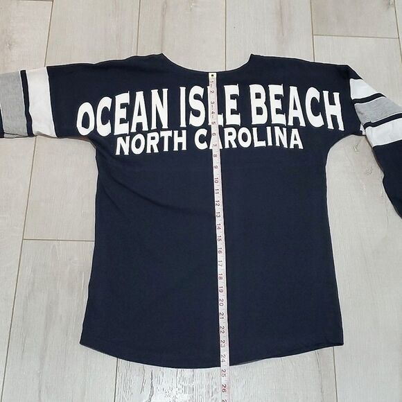 EXIST OCEAN ISLE BEACH NORTH CAROLINA LONG SLEEVE SHIRT, Sz S (Junior), BLUE - Picture 8 of 10